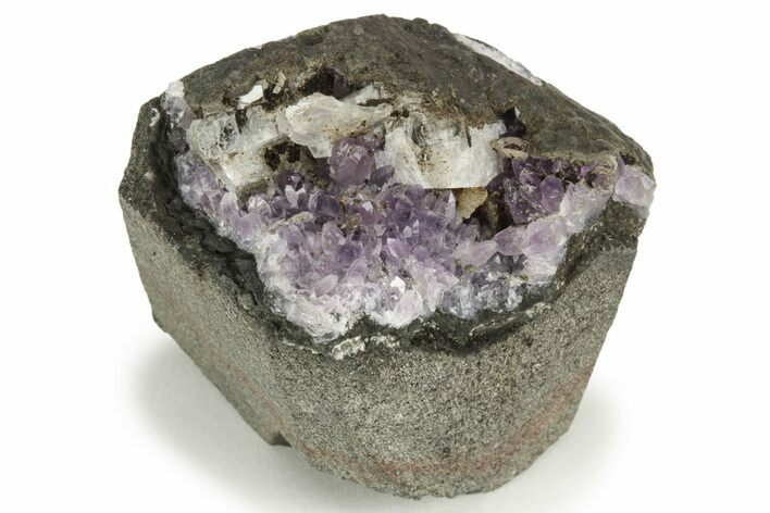 Amethyst and Chabazite Crystals in Basalt - India #220086